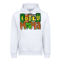 White St. Patrick's lucky mama Urban Hoodie - OliviaCreatesArt