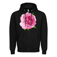 Black All Dressed Up Rose Zipper Hoodie - LillyAllenDesigns