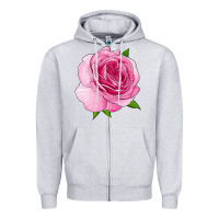 Heather Grey All Dressed Up Rose Zipper Hoodie - LillyAllenDesigns