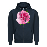 Navy All Dressed Up Rose Zipper Hoodie - LillyAllenDesigns
