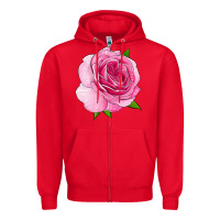 Red All Dressed Up Rose Zipper Hoodie - LillyAllenDesigns