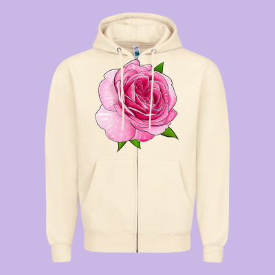 All Dressed Up Rose Zipper Hoodie Designed By Lillyallendesigns