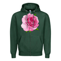 Sports Green All Dressed Up Rose Zipper Hoodie - LillyAllenDesigns