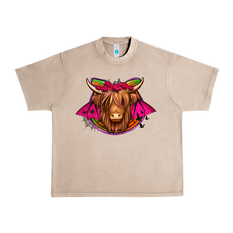 Halloween Highland Cow Horseshoe Urban Heavy Tee by Jasminsmagicworld | Teevron