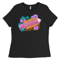 Black hello preschool Ladies Tee - RanaPortraitStore