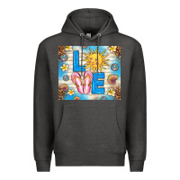 Charcoal Heather summer love Premium Hoodie - TumblerDesignByShophia