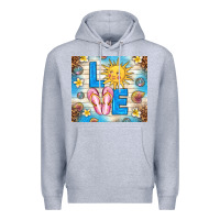 Heather Grey summer love Premium Hoodie - TumblerDesignByShophia