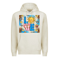 Oatmeal Heather summer love Premium Hoodie - TumblerDesignByShophia