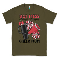 Army Green hot mess always stressed cheer mom Classic Tee - MaliasSmallBusiness