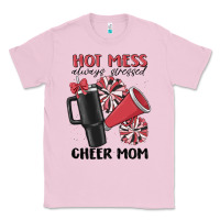 Bubblegum Pink hot mess always stressed cheer mom Classic Tee - MaliasSmallBusiness