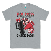 Heather Grey hot mess always stressed cheer mom Classic Tee - MaliasSmallBusiness