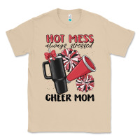 Mushroom hot mess always stressed cheer mom Classic Tee - MaliasSmallBusiness