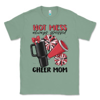 Sage hot mess always stressed cheer mom Classic Tee - MaliasSmallBusiness