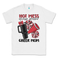 White hot mess always stressed cheer mom Classic Tee - MaliasSmallBusiness