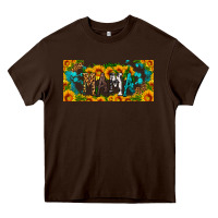 Chocolate Brown mama sunflower libbey cup Heavy Core Tee - HRA Design Shop