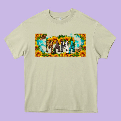 Mama Sunflower Libbey Cup Heavy Core Tee Designed By Hra Design Shop