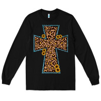 Black leopard sunflower cross Long Sleeve Tee - JahusDesignShop