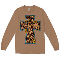 Toasted Coconut leopard sunflower cross Long Sleeve Tee - JahusDesignShop