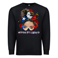 Black Puerto Rico messy bun Premium Sweatshirt - NancyCooperArtShop