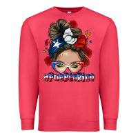 Cardinal Puerto Rico messy bun Premium Sweatshirt - NancyCooperArtShop