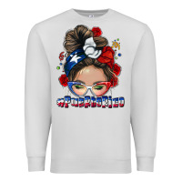 Dove Grey Puerto Rico messy bun Premium Sweatshirt - NancyCooperArtShop
