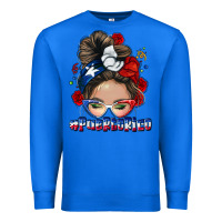 True Royal Puerto Rico messy bun Premium Sweatshirt - NancyCooperArtShop