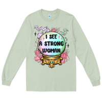 Matcha i see a strong woman Long Sleeve Tee - MaliasSmallBusiness