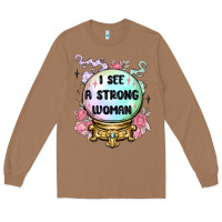 Toasted Coconut i see a strong woman Long Sleeve Tee - MaliasSmallBusiness