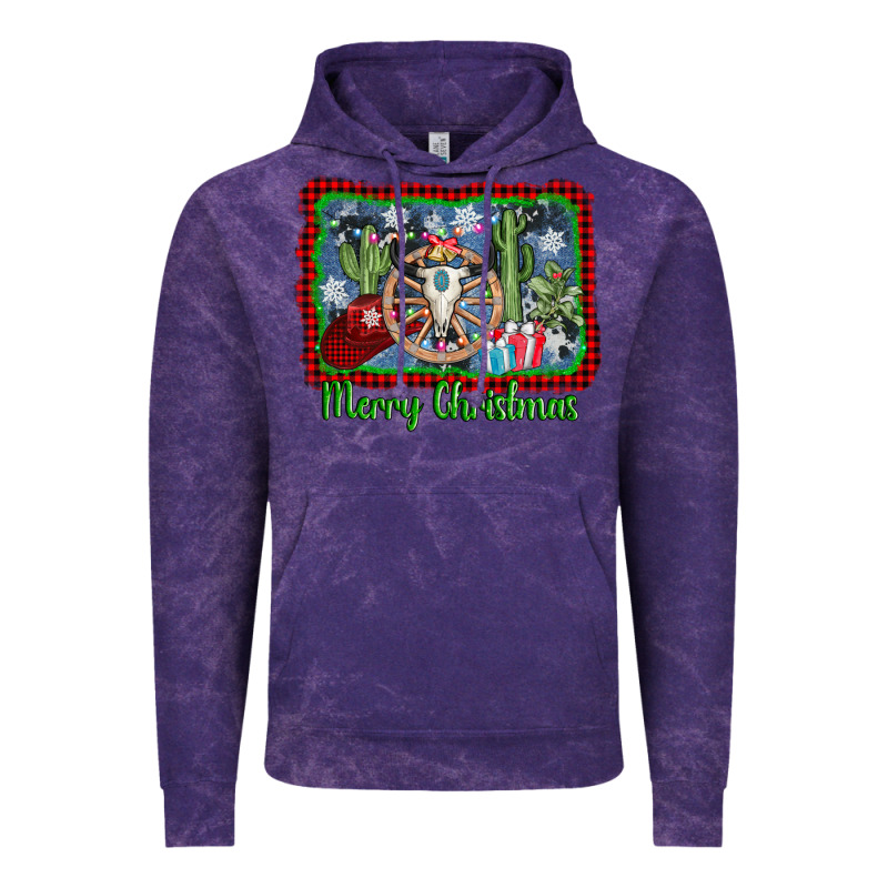 Merry Christmas Western Bull Skull Vintage Hoodie by AdoDesignShop | Teevron
