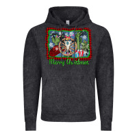 Vintage Black merry christmas western bull skull Vintage Hoodie - AdoDesignShop