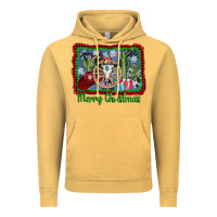 Vintage Mustard merry christmas western bull skull Vintage Hoodie - AdoDesignShop