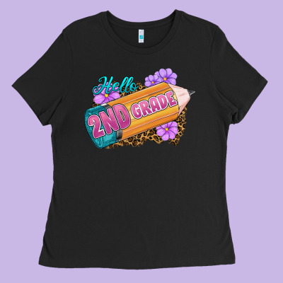 Hello 2nd Grade Ladies Tee Designed By Ranaportraitstore