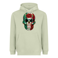Matcha Mexican Skull Heavyweight Hoodie - texasbilliewilder