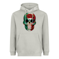 Moon Dust Mexican Skull Heavyweight Hoodie - texasbilliewilder