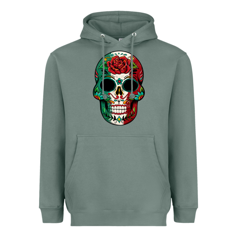 Mexican Skull Heavyweight Hoodie by texasbilliewilder | Teevron