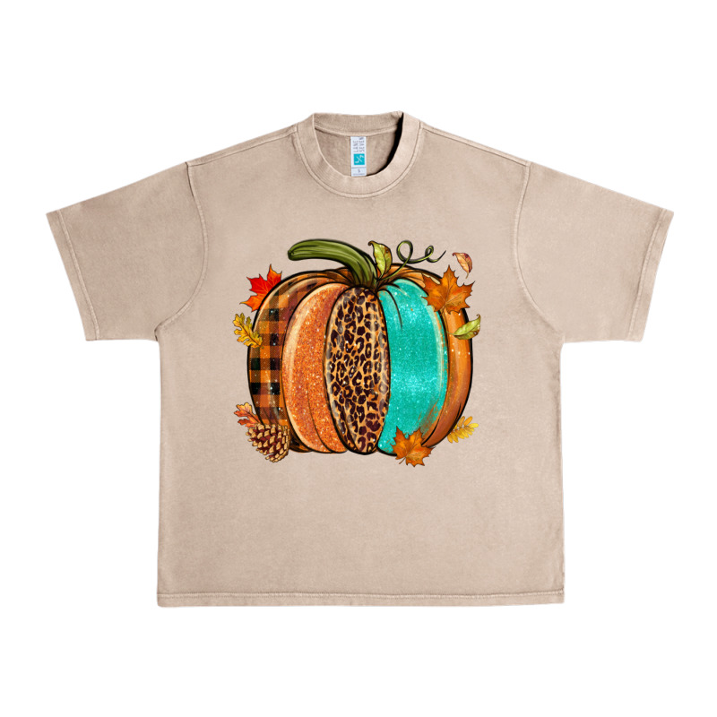 Fall Leopard Pumpkin Urban Heavy Tee by NancyCooperArtShop | Teevron