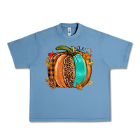 Pebble Blue Fall leopard pumpkin Urban Heavy Tee - NancyCooperArtShop