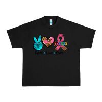 Black peace love  cure Urban Heavy Tee - AdoDesignShop