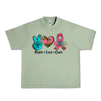 Oil Green peace love  cure Urban Heavy Tee - AdoDesignShop