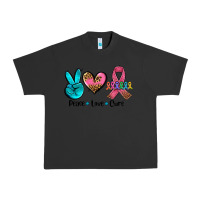 Pigment Black peace love  cure Urban Heavy Tee - AdoDesignShop
