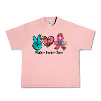 Salmon peace love  cure Urban Heavy Tee - AdoDesignShop