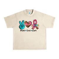 Sandshell peace love  cure Urban Heavy Tee - AdoDesignShop