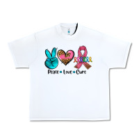 White peace love  cure Urban Heavy Tee - AdoDesignShop