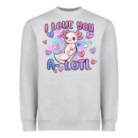 Heather Grey love you a lotl Heavyweight Sweatshirt - MaliasSmallBusiness