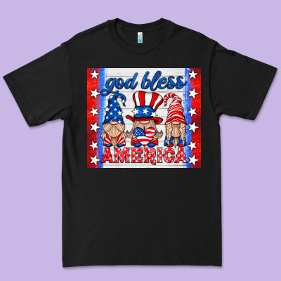 God Bless America Gnomes Premium Tee Designed By Hra Design Shop