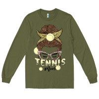 Army Green tennis mom Long Sleeve Tee - MaliasSmallBusiness
