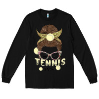 Black tennis mom Long Sleeve Tee - MaliasSmallBusiness