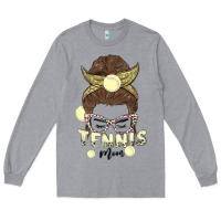 Heather Grey tennis mom Long Sleeve Tee - MaliasSmallBusiness