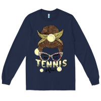 Navy tennis mom Long Sleeve Tee - MaliasSmallBusiness