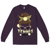 Plum tennis mom Long Sleeve Tee - MaliasSmallBusiness